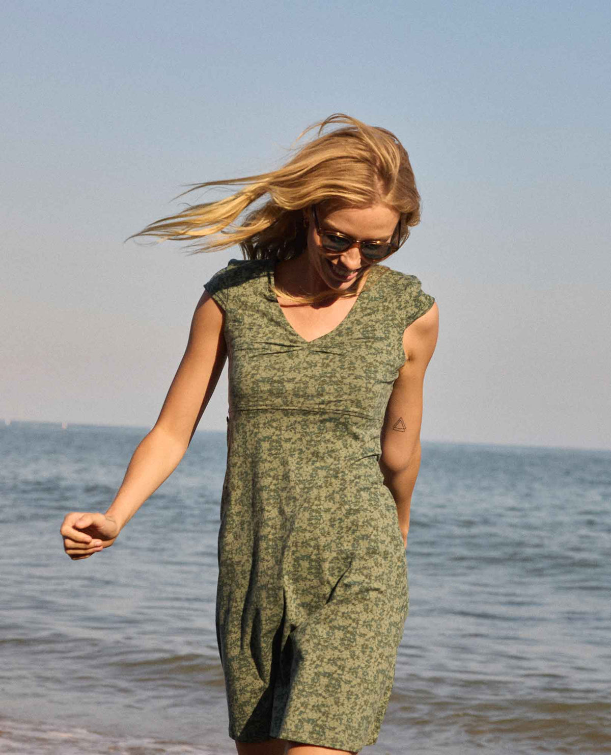 Women's Rosemarie Dress - by Toad&Co Cilantro Print | Toad&Co Women