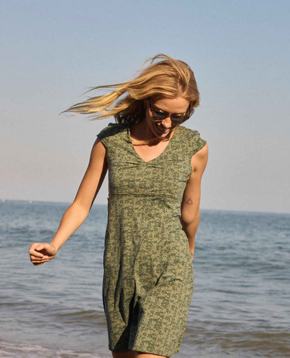 Women's Rosemarie Dress - by Toad&Co Cilantro Print | Toad&Co Women