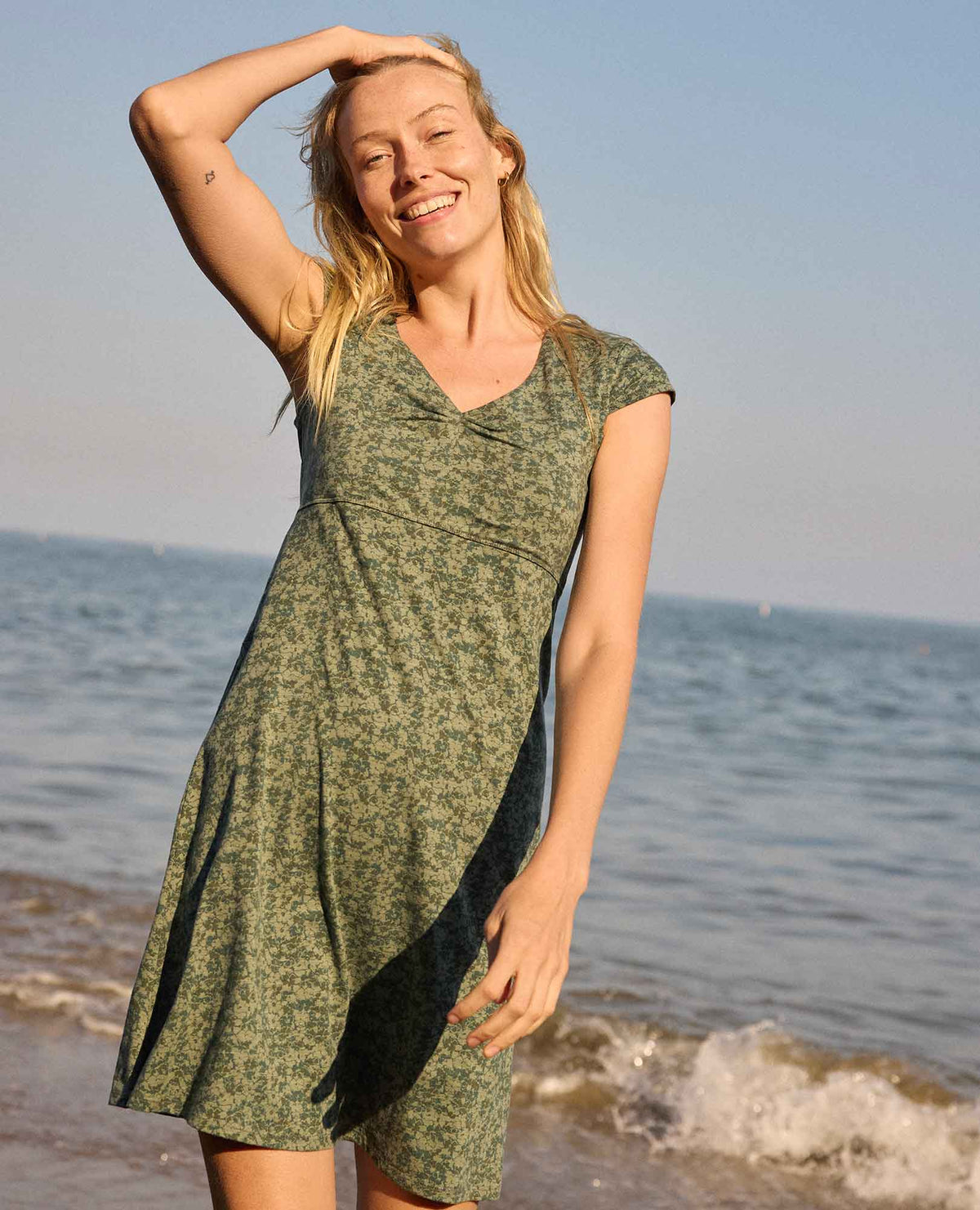 Women's Rosemarie Dress - by Toad&Co Cilantro Print | Toad&Co Women