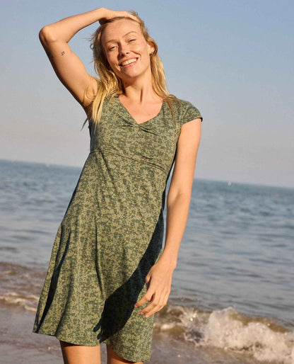 Women's Rosemarie Dress - by Toad&Co Cilantro Print | Toad&Co Women