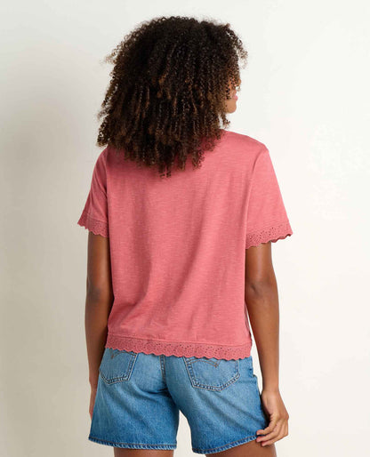 Clara Tee - Organic Cotton & TENCEL™ Eyelet Trim Women's Tee  | Toad&Co Women