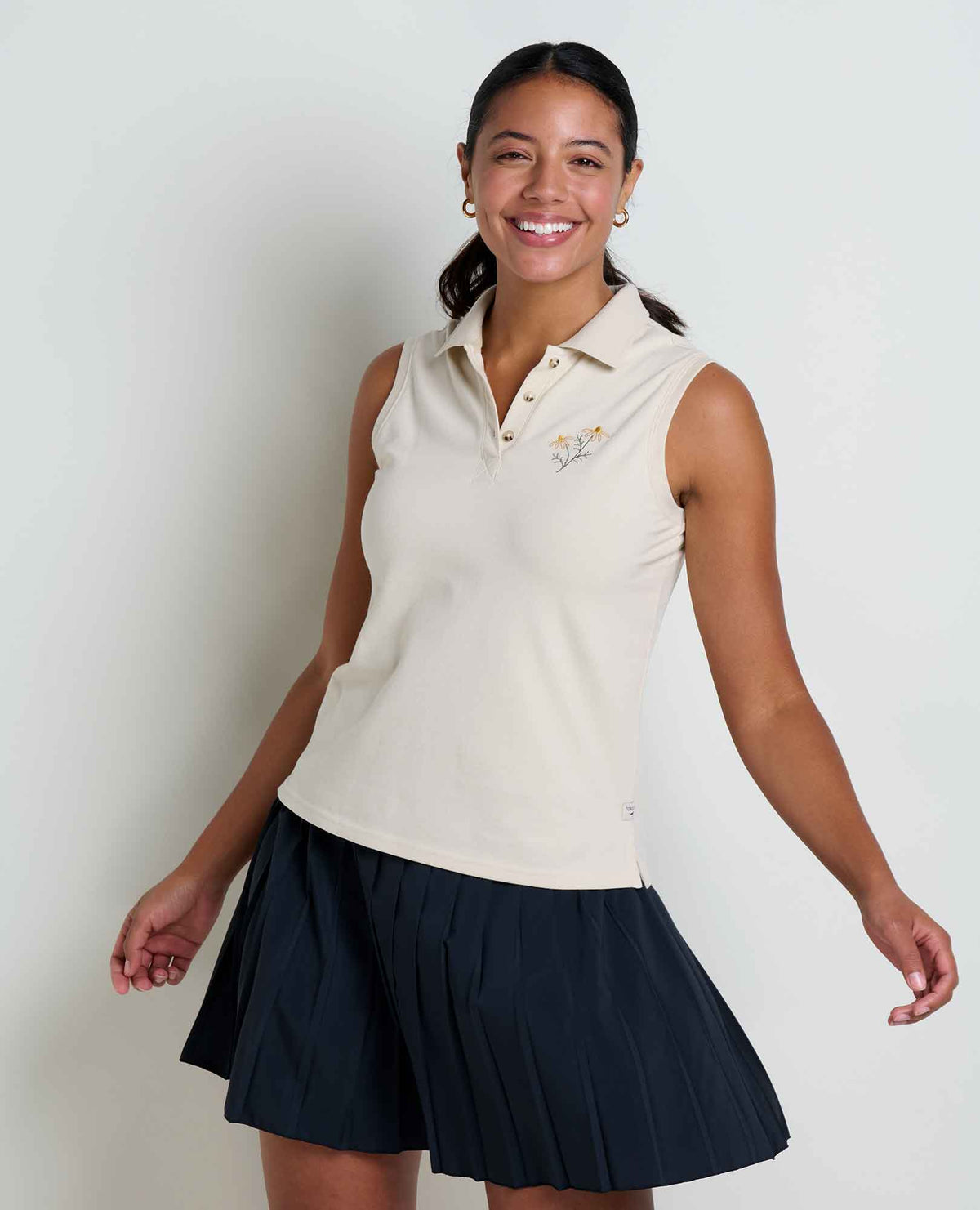 Yerba Organic Cotton Sleeveless Activewear Polo  | Toad&Co Women