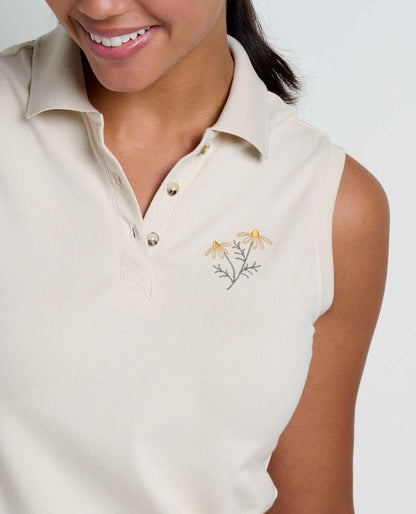 Yerba Organic Cotton Sleeveless Activewear Polo  | Toad&Co Women