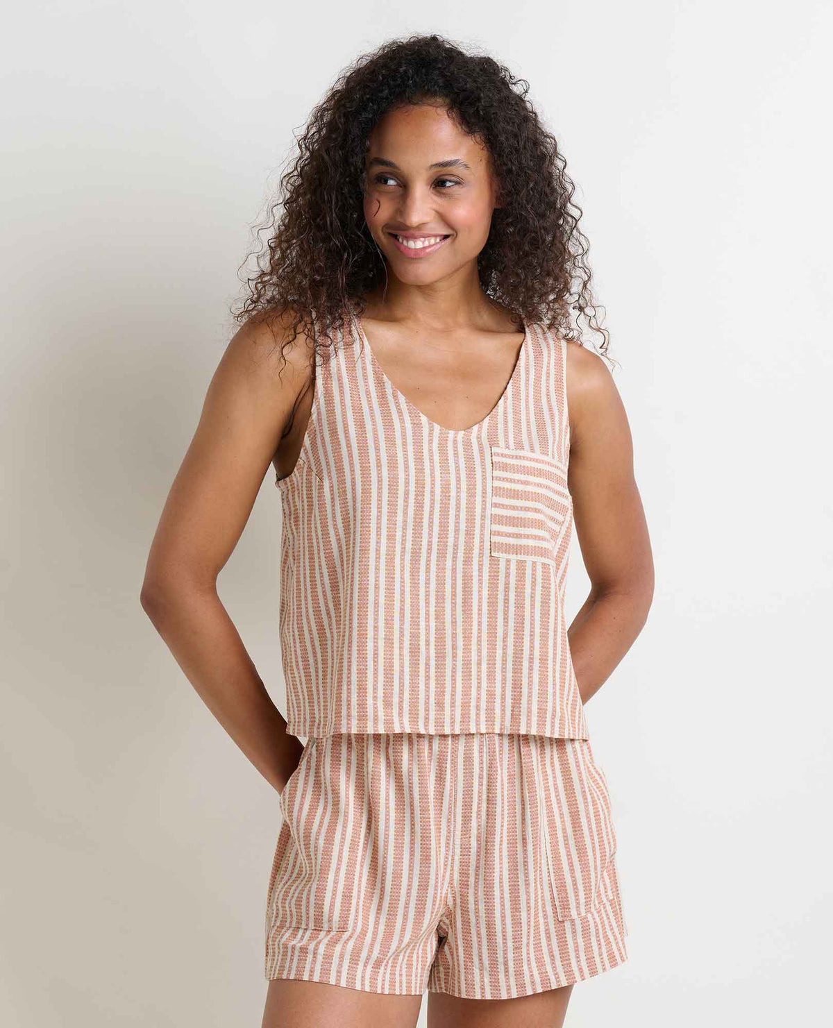 Taj Hemp Button Back Tank Top - Better than Linen  | Toad&Co Women