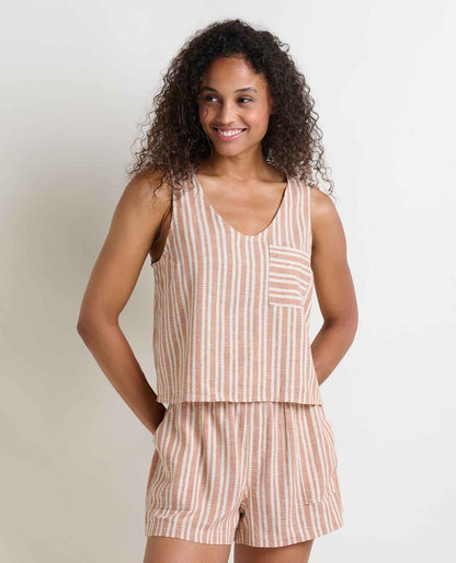 Taj Hemp Button Back Tank Top - Better than Linen  | Toad&Co Women