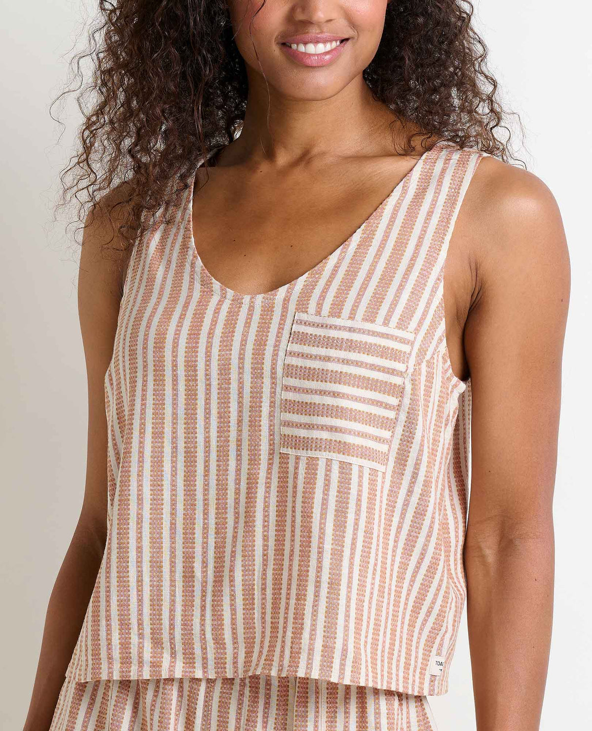 Taj Hemp Button Back Tank Top - Better than Linen  | Toad&Co Women