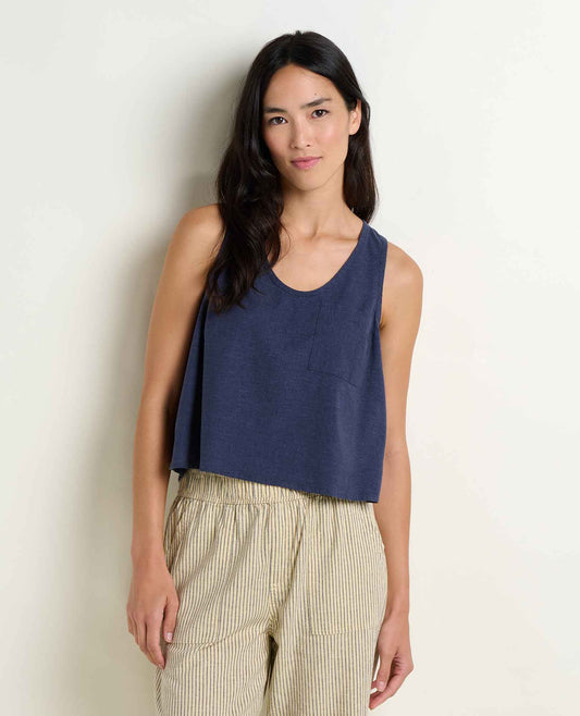 Taj Hemp Button Back Tank Top - Better than Linen  | Toad&Co Women