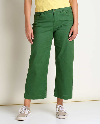 Earthworks Wide Leg Organic Cotton Crop Pant Pasture | Toad&Co Women