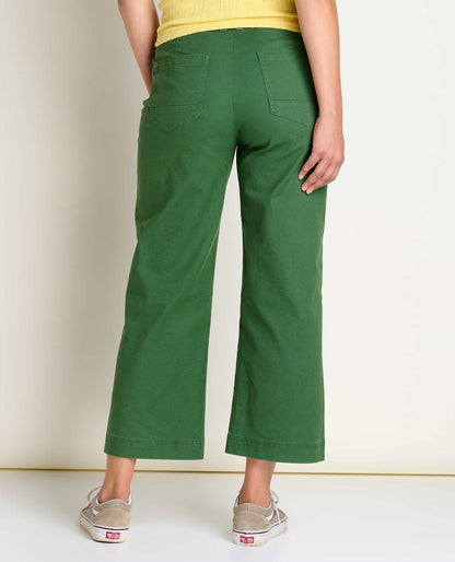 Earthworks Wide Leg Organic Cotton Crop Pant Pasture | Toad&Co Women