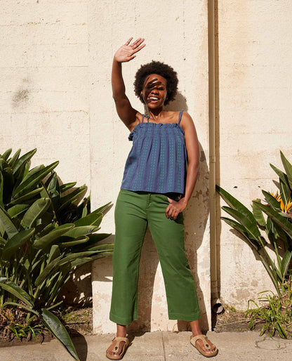 Earthworks Wide Leg Organic Cotton Crop Pant Pasture | Toad&Co Women