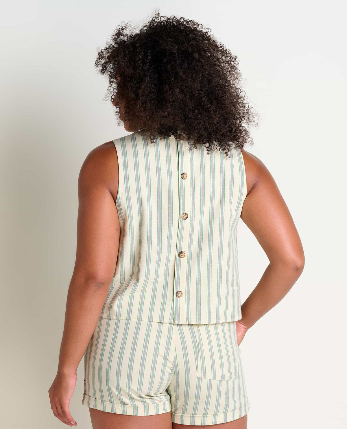 Taj Hemp Linen Tank Top with Button Back - by Toad&Co  | Toad&Co Women