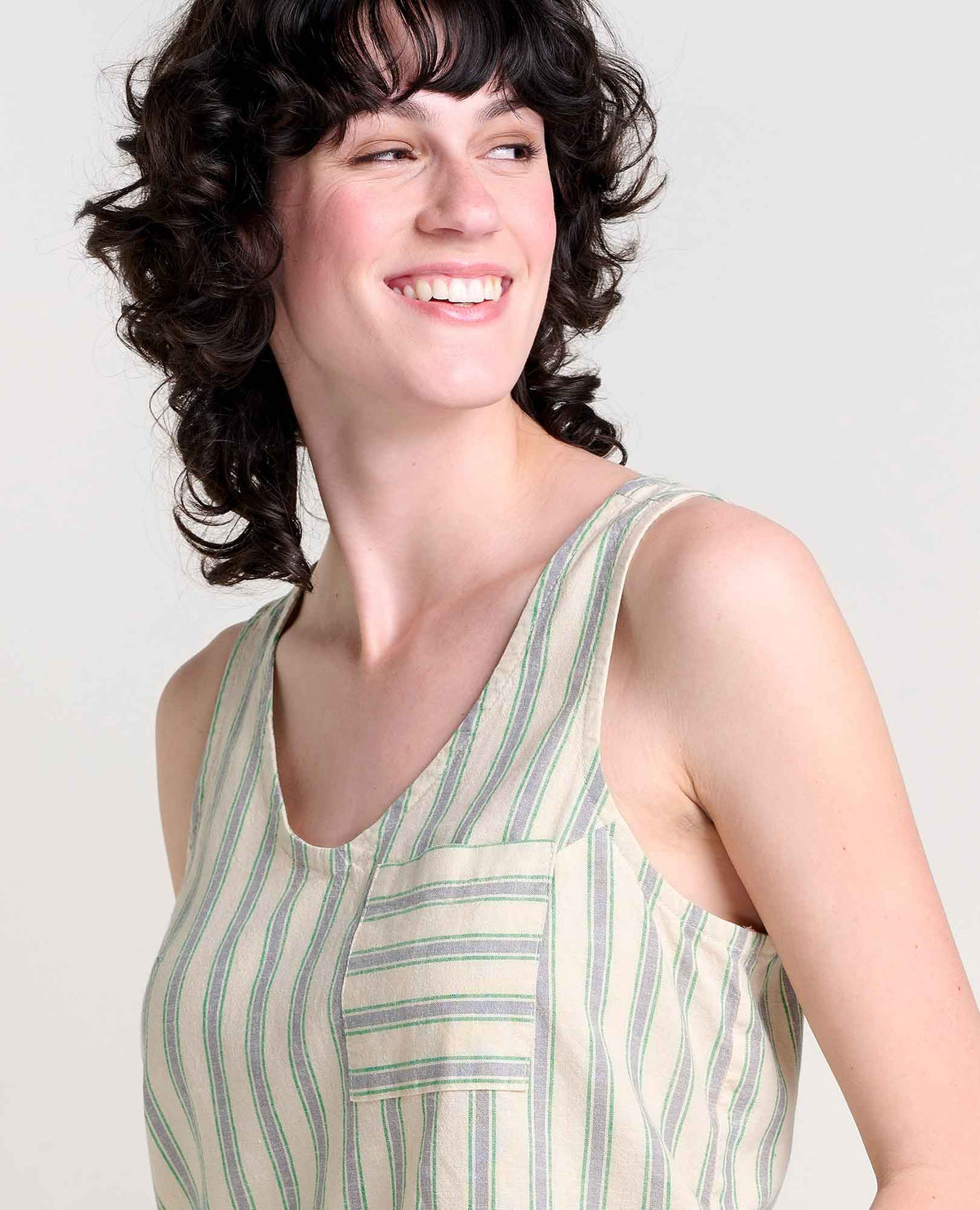 Taj Hemp Linen Tank Top with Button Back - by Toad&Co  | Toad&Co Women