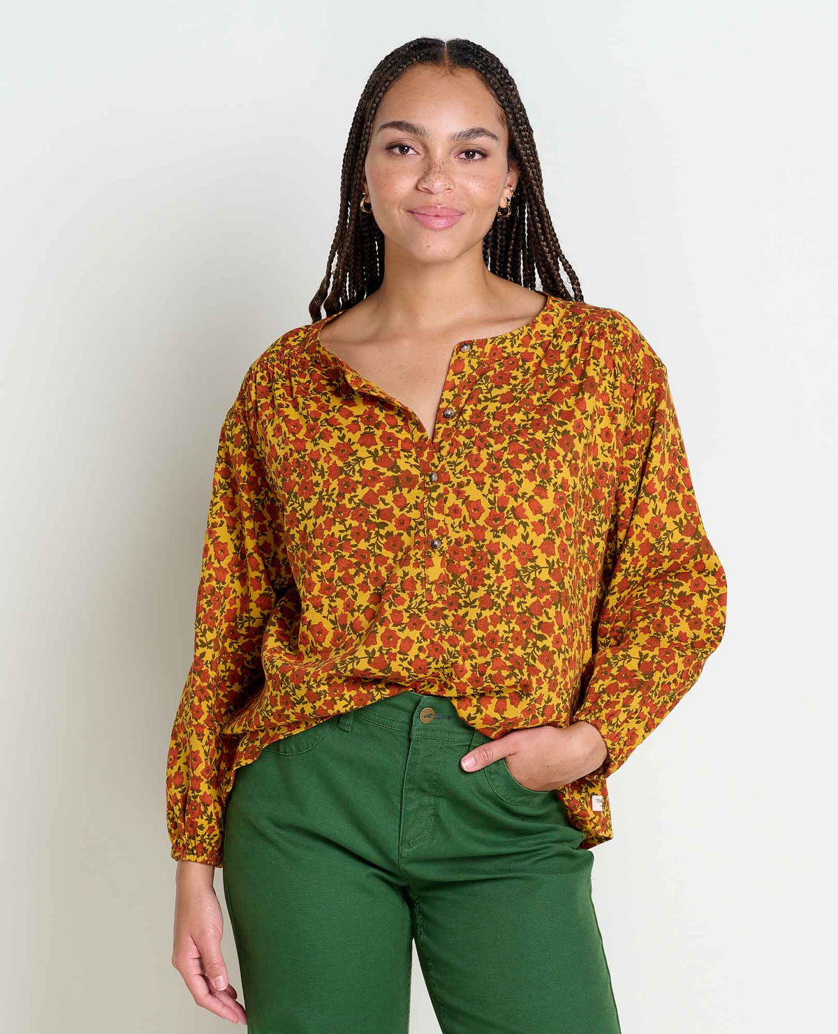 Manzana Long Sleeve Peasant Top  | Toad&Co Women