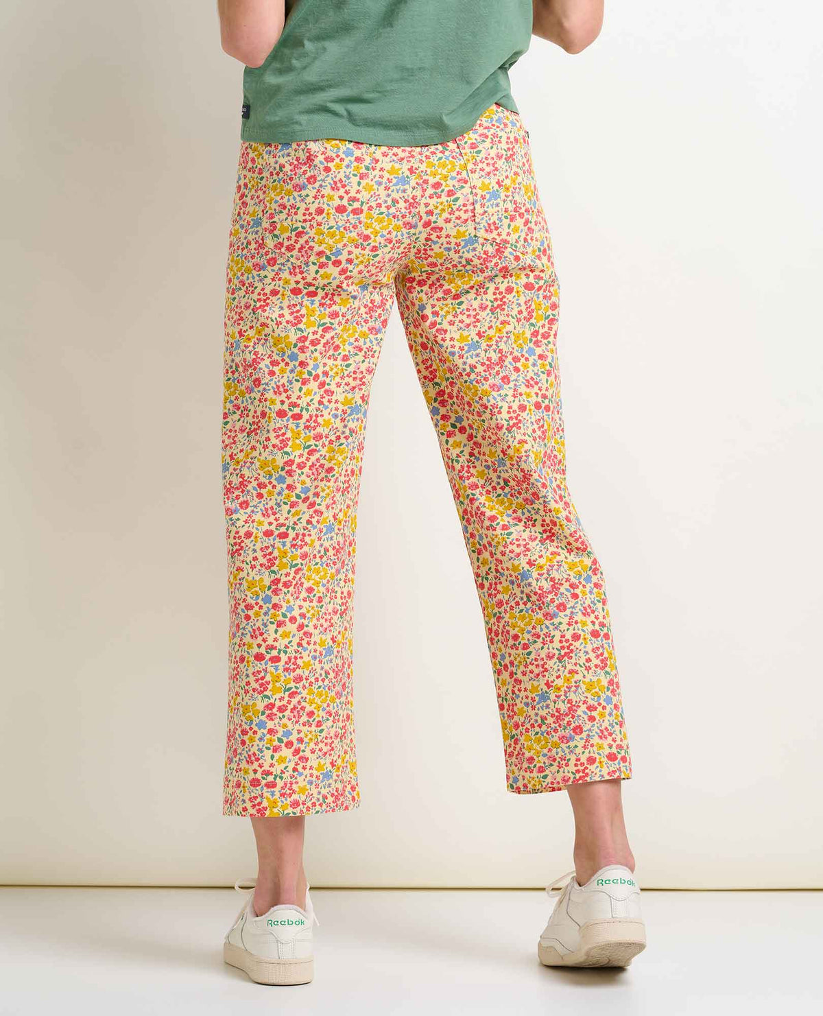 Earthworks Wide Leg Organic CottonPant Straw Ditsy Print | Toad&Co Women