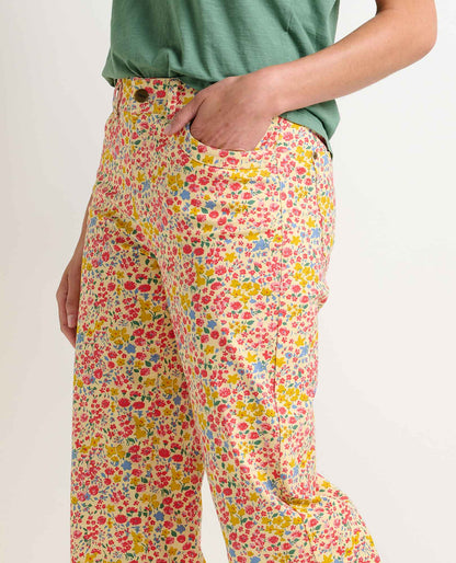 Earthworks Wide Leg Organic CottonPant Straw Ditsy Print | Toad&Co Women
