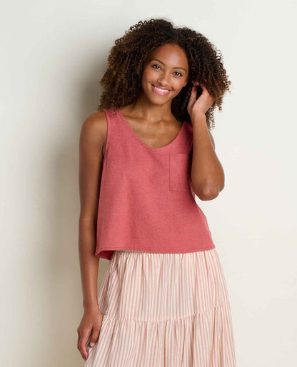 Taj Hemp Button Back Tank Top - Better than Linen  | Toad&Co Women