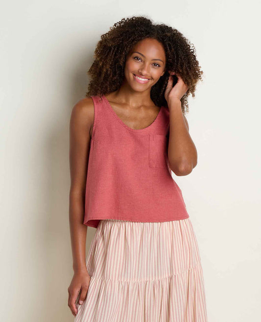 Taj Hemp Button Back Tank Top - Better than Linen  | Toad&Co Women