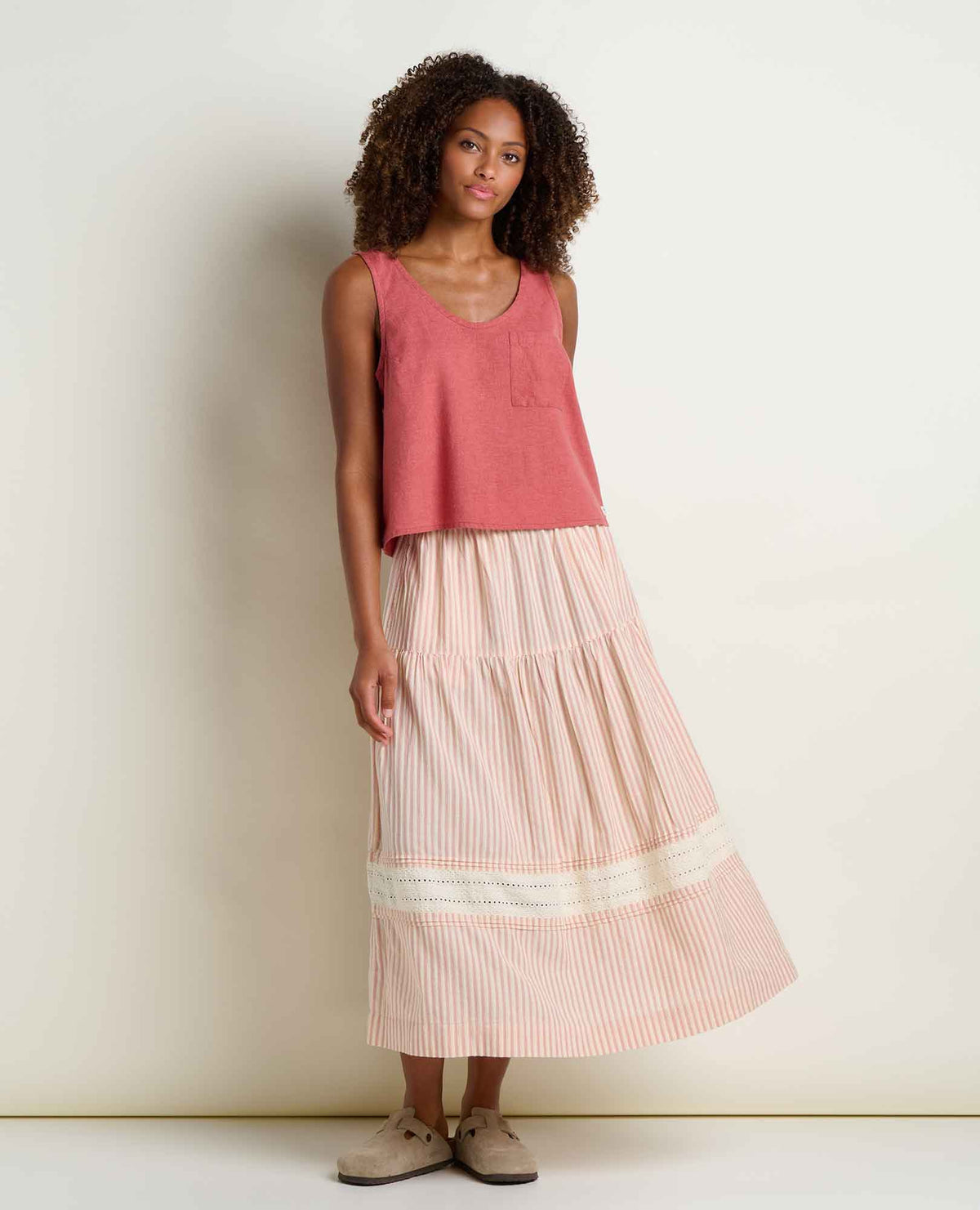 Taj Hemp Button Back Tank Top - Better than Linen  | Toad&Co Women
