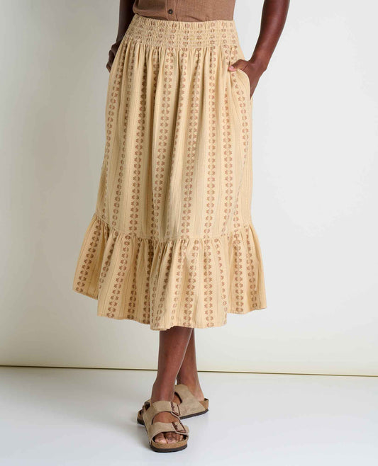 Cipher Pull-On Midi Skirt - Organic Cotton  | Toad&Co Women