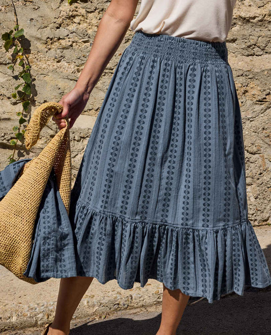 Cipher Pull-On Midi Skirt - Organic Cotton  | Toad&Co Women