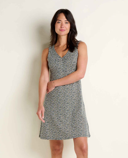 Women's Rosemarie Sleeveless Dress - by Toad&Co Midnight Print | Toad&Co Women
