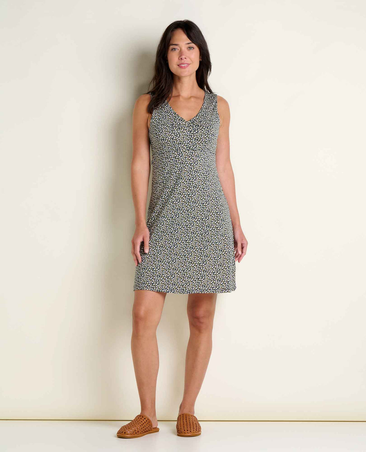 Women's Rosemarie Sleeveless Dress - by Toad&Co Midnight Print | Toad&Co Women