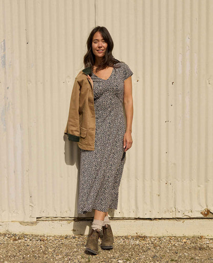 Rose Short Sleeve V-Neck Midi Dress - Soft with Stretch  | Toad&Co Women