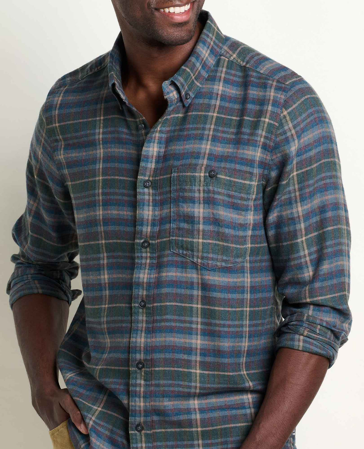 Airsmyth Men's Flannel Shirt - 100% Recycled by Toad&Co Beetle Pattern | Toad&Co Men