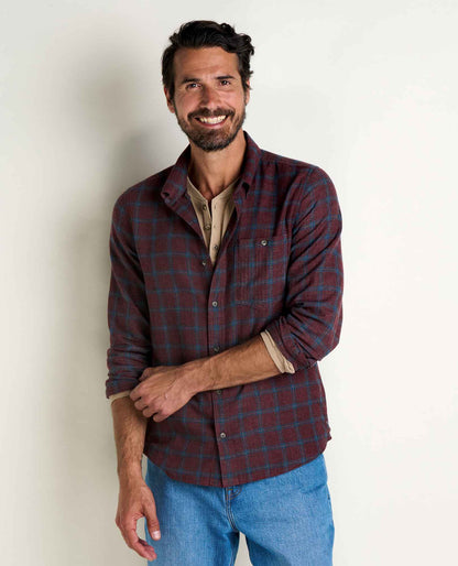 Airsmyth Men's Flannel Shirt - 100% Recycled by Toad&Co Malbec Pattern | Toad&Co Men
