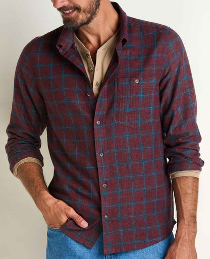 Airsmyth Men's Flannel Shirt - 100% Recycled by Toad&Co Malbec Pattern | Toad&Co Men