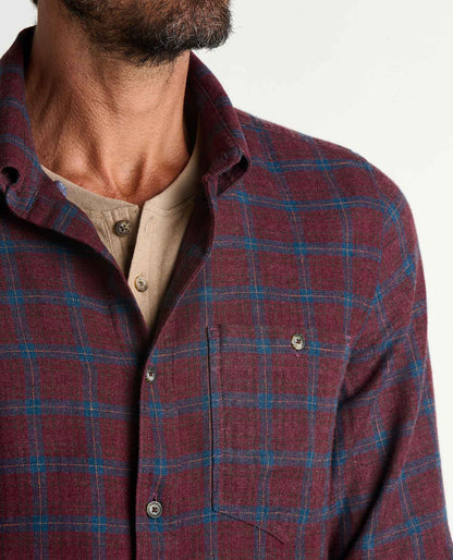Airsmyth Men's Flannel Shirt - 100% Recycled by Toad&Co Malbec Pattern | Toad&Co Men