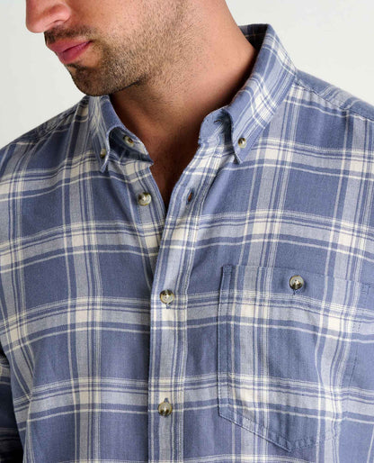Airsmyth Men's Flannel Shirt - 100% Recycled by Toad&Co Ocean Pattern | Toad&Co Men