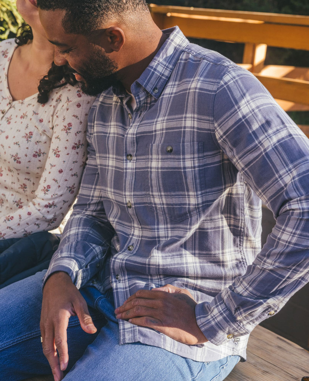Airsmyth Men's Flannel Shirt - 100% Recycled by Toad&Co Ocean Pattern | Toad&Co Men