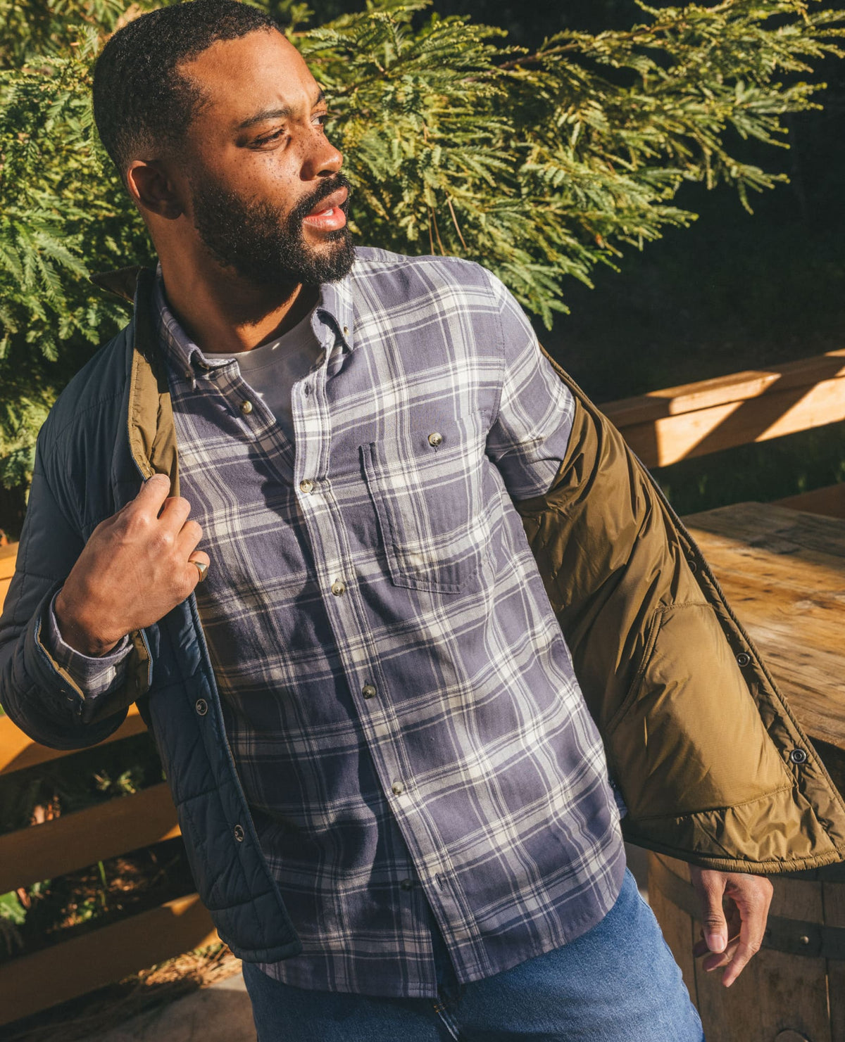 Airsmyth Men's Flannel Shirt - 100% Recycled by Toad&Co Ocean Pattern | Toad&Co Men