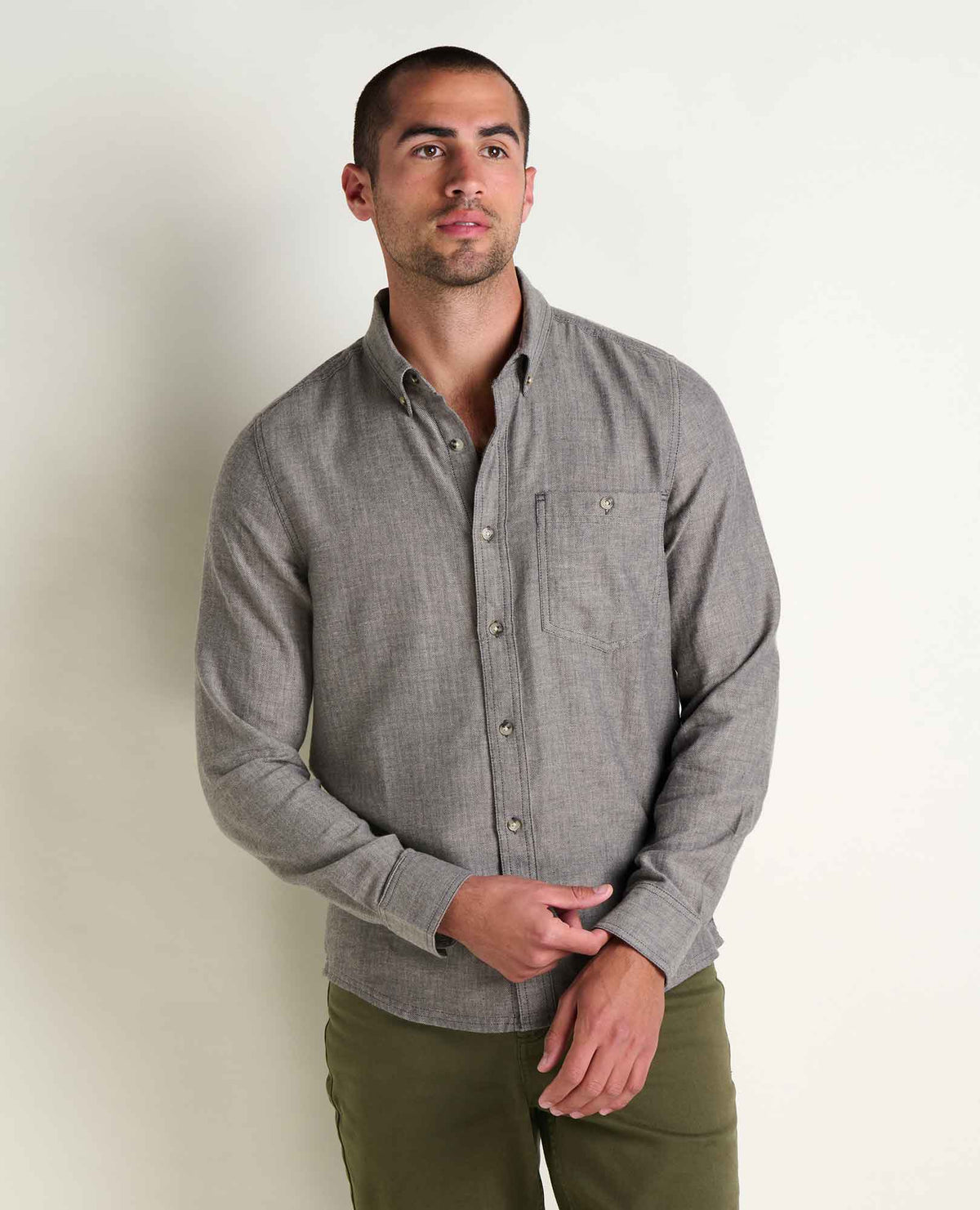 Airsmyth Men's Flannel Shirt - 100% Recycled by Toad&Co Soot Pattern | Toad&Co Men