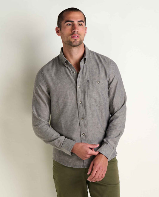Airsmyth Men's Flannel Shirt - 100% Recycled by Toad&Co Soot Pattern | Toad&Co Men