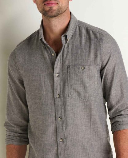 Airsmyth Men's Flannel Shirt - 100% Recycled by Toad&Co Soot Pattern | Toad&Co Men