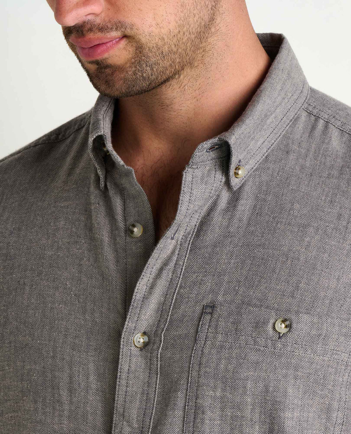 Airsmyth Men's Flannel Shirt - 100% Recycled by Toad&Co Soot Pattern | Toad&Co Men