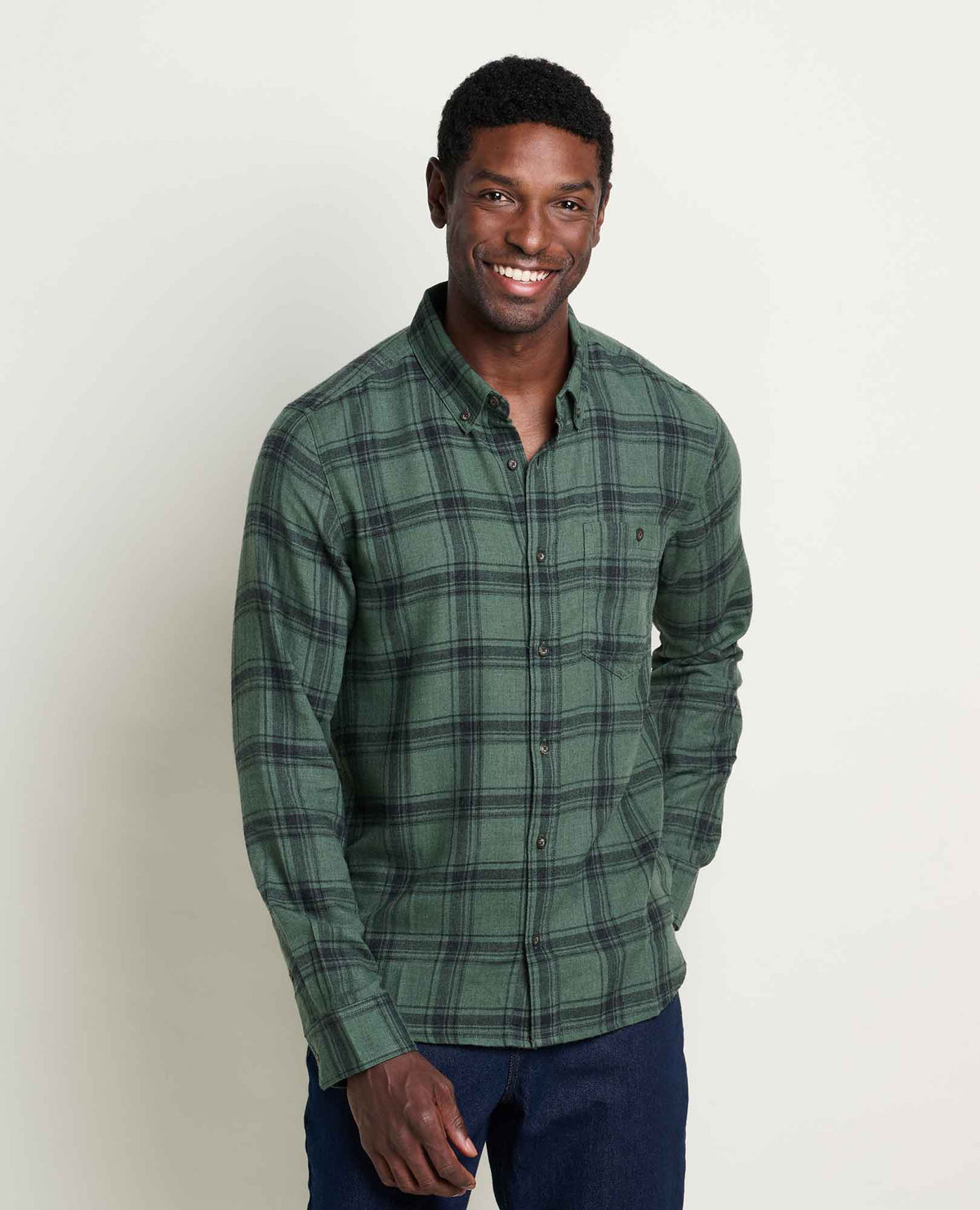 Airsmyth Men's Flannel Shirt - 100% Recycled by Toad&Co Laurel Pattern | Toad&Co Men