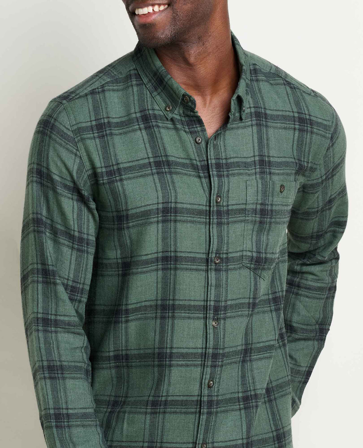 Airsmyth Men's Flannel Shirt - 100% Recycled by Toad&Co Laurel Pattern | Toad&Co Men