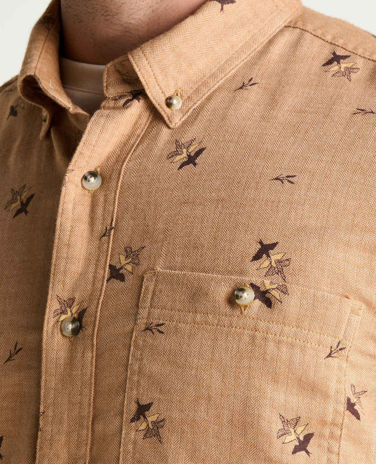 Airsmyth Men's Flannel Shirt - 100% Recycled by Toad&Co Tabac Print | Toad&Co Men