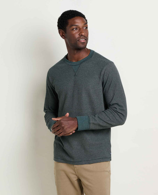 Men's Framer Long Sleeve Waffle Crewneck Tee - by Toad&Co Serrano Pattern | Toad&Co Men