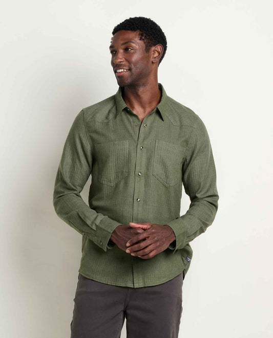 Airsmyth Western Shirt Olive Pattern | Toad&Co Men