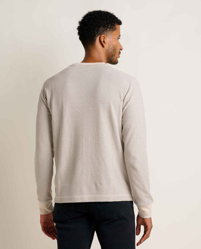 Men's Framer Long Sleeve Waffle Crewneck Tee - by Toad&Co Heather Grey Stripe | Toad&Co Men