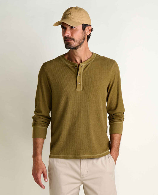 Framer Long Sleeve Henley Fir | Toad&Co Men