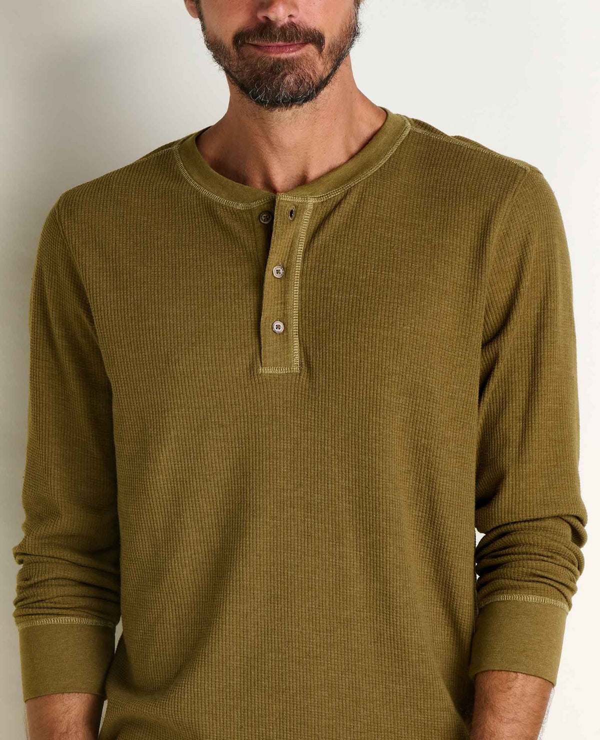 Framer Long Sleeve Henley Fir | Toad&Co Men