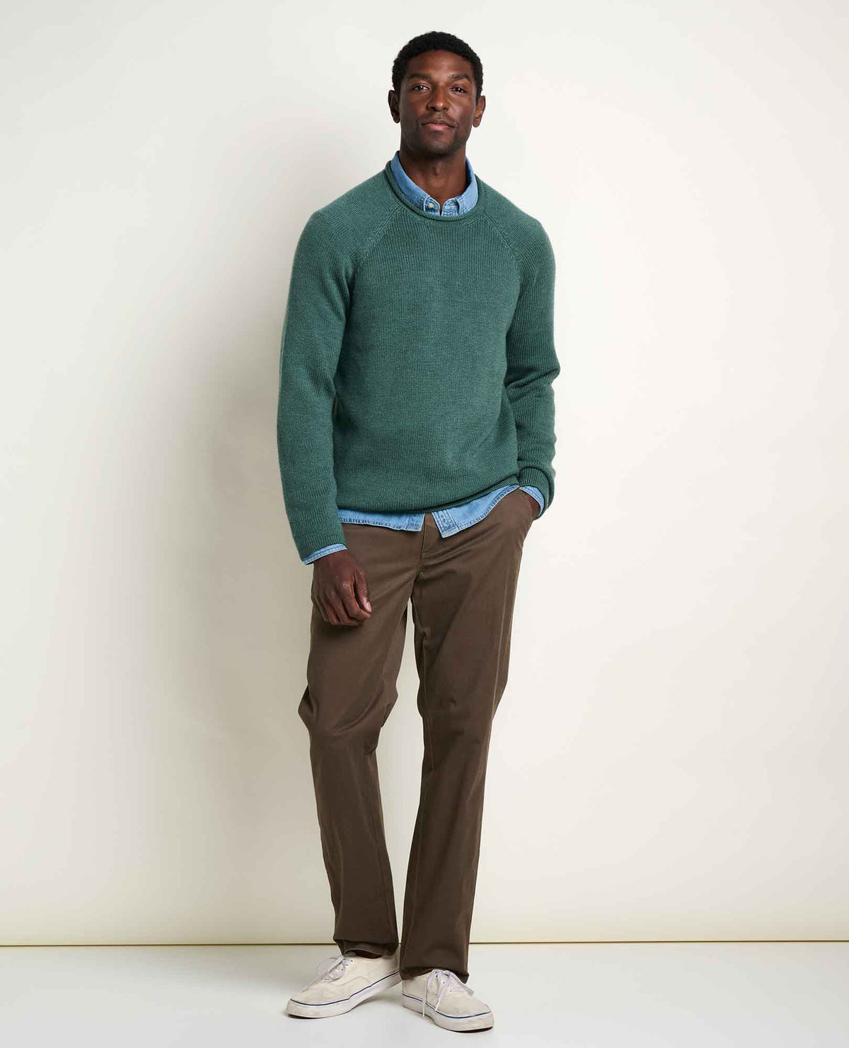 Men's Alpineglo Roll Neck Sweater - Organic Cotton & Wool  | Toad&Co Men