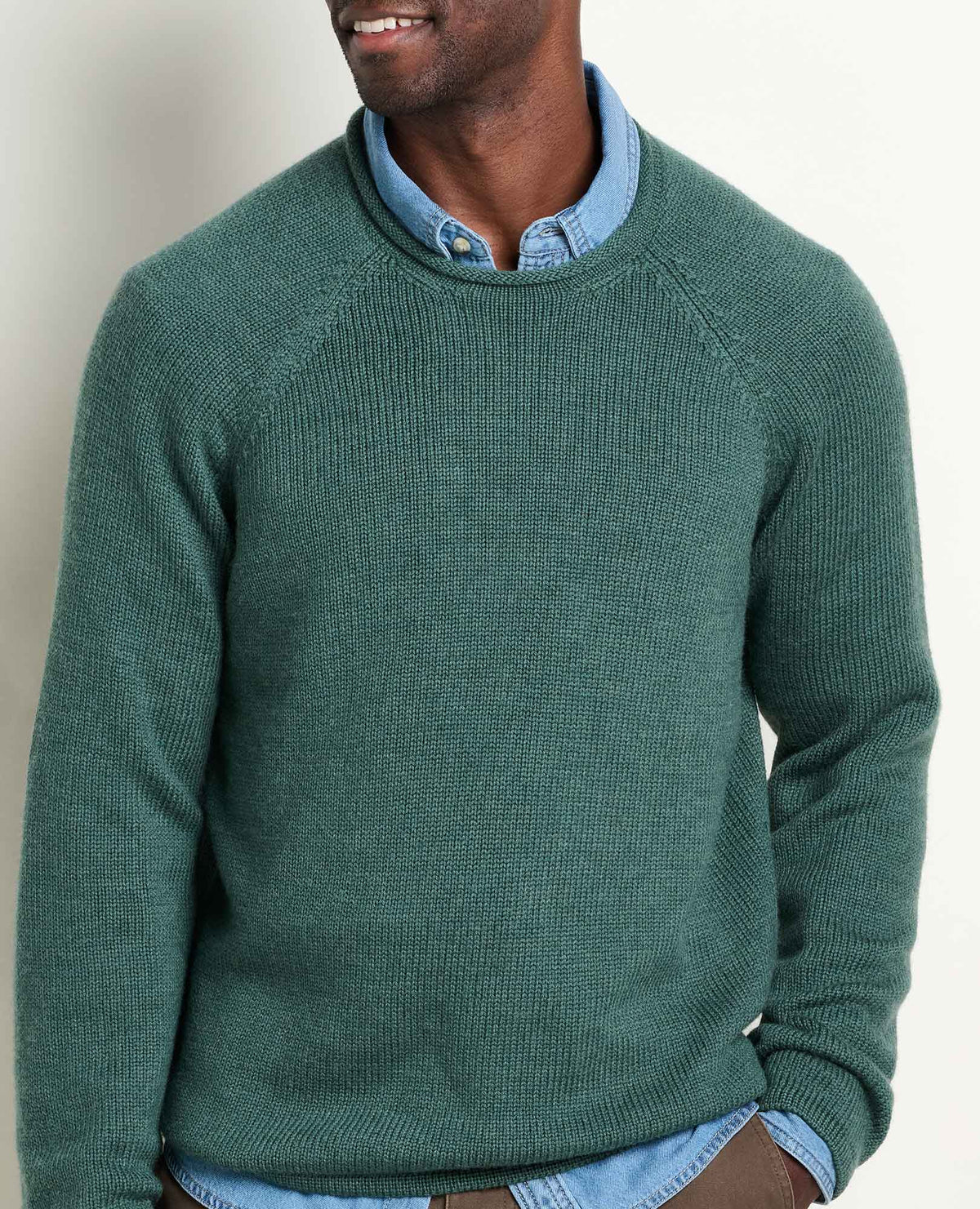 Men's Alpineglo Roll Neck Sweater - Organic Cotton & Wool  | Toad&Co Men