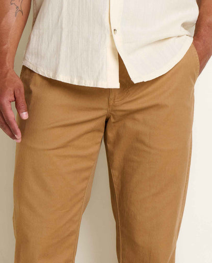 Mission Ridge Slim Chino - Moisture-Wicking Organic Cotton Slim Pant Tabac | Toad&Co Men