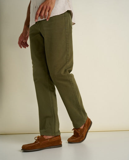 Men's Tamarack Straight Jean - Organic Cotton Stretch Straight Jean Olive | Toad&Co Men